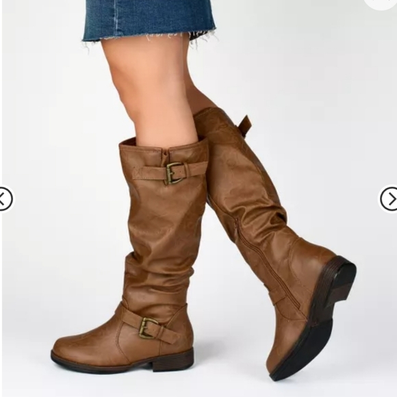 Journee Collection Women's Stormy Stacked Heel Riding Boot, Size 7.5 - Picture 2 of 10